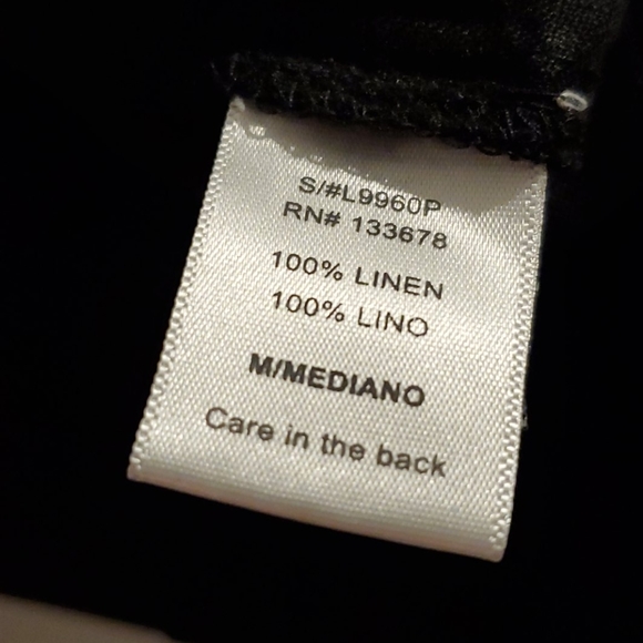 🌲 Love Tree black linen shorts - Picture 4 of 4